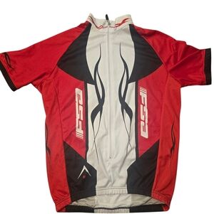 Zerìe Cycling Jersey Men’s M Red Black White FSA Full Speed Ahead Bike Shirt